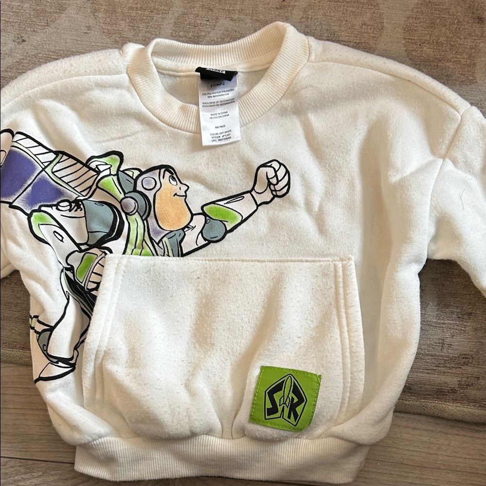 Disney Pixar Toy story Buzz Lightyear to toddler sweatshirt 2T NWOT